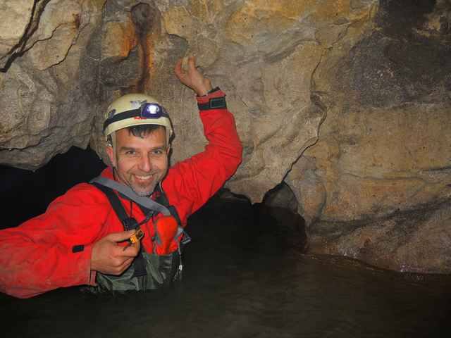 Boyan Petrov in cave