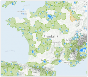 Distribution of hedgehog in France_iNaturalist