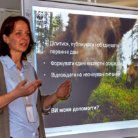 Natalia Gozak presents the activities WWF Ukraine on protecting mammals and some other biota (Maria Ghazali_IMG_2202)